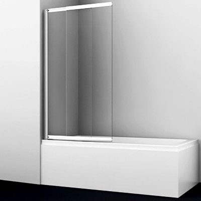Шторка на ванну WasserKRAFT Main 100x140 41S02-100WS профиль Серебристый стекло прозрачное с покрытием WasserSchutz Шторка на ванну WasserKRAFT Main 100x140 41S02-100WS профиль Серебристый стекло прозрачное с покрытием WasserSchutz