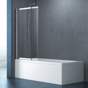 Шторка на ванну Cezares Slider VF-11 90 профиль Хром стекло прозрачное