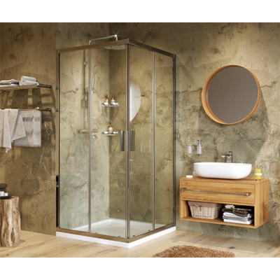 Душевой уголок WasserKRAFT Lippe 45S02 80x80 профиль Хром, стекло Прозрачное Душевой уголок WasserKRAFT Lippe 45S02 80x80 профиль Хром, стекло Прозрачное