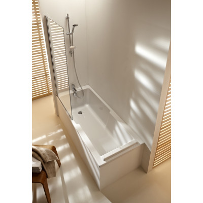 Шторка на ванну Jacob Delafon Struktura 80x140 E6D042-GA профиль Хром стекло прозрачное Шторка на ванну Jacob Delafon Struktura 80x140 E6D042-GA профиль Хром стекло прозрачное