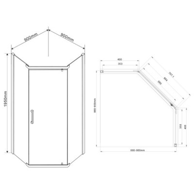 Душевой уголок Vincea Stresa 90x90 VSP-1S900CH профиль Хром стекло шиншилла Душевой уголок Vincea Stresa 90x90 VSP-1S900CH профиль Хром стекло шиншилла