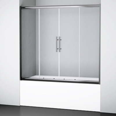 Шторка на ванну WasserKRAFT Amper 170x150 29S02-170 Хром Прозрачная Шторка на ванну WasserKRAFT Amper 170x150 29S02-170 Хром Прозрачная