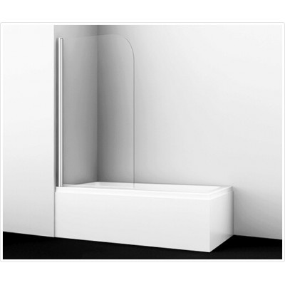 Шторка на ванну WasserKRAFT Leine 80x140 35P01-80 профиль Серебристый стекло прозрачное Шторка на ванну WasserKRAFT Leine 80x140 35P01-80 профиль Серебристый стекло прозрачное