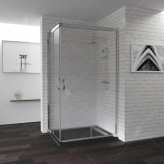 Душевой уголок RGW Passage PA-46 90x100 профиль Хром стекло cora