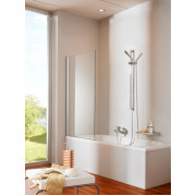Шторка на ванну Huppe Design Pure 8P2080.087.321 Профиль матовое серебро, прозрачное стекло