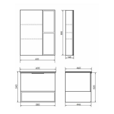 Тумба с раковиной Comforty Франкфурт 60 бетон светлый (раковина Comforty 60E) Тумба с раковиной Comforty Франкфурт 60 бетон светлый (раковина Comforty 60E)
