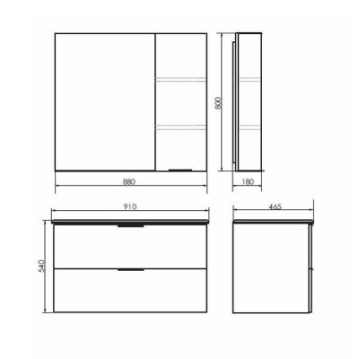 Комплект мебели Comforty Бруклин 90 сосна белая (раковина Comforty 90E) Комплект мебели Comforty Бруклин 90 сосна белая (раковина Comforty 90E)