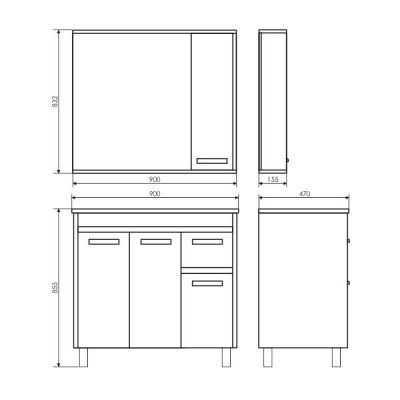 Тумба с раковиной Comforty Тулуза 90 сосна лоредо (раковина Quadro 90) Тумба с раковиной Comforty Тулуза 90 сосна лоредо (раковина Quadro 90)