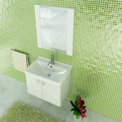 Комплект мебели Comforty Флоренция 70 белый глянец, зеркало (раковина Comforty 703) Комплект мебели Comforty Флоренция 70 белый глянец, зеркало (раковина Comforty 703)