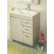 Тумба с раковиной Comforty Марио 75 сосна лоредо (раковина Quadro 75)
