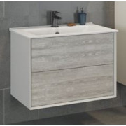 Тумба с раковиной Comforty Женева 75 дуб белый (раковина Comforty 75E)
