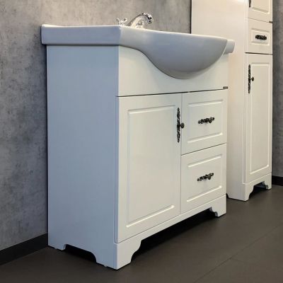 Тумба с раковиной Comforty Севилья 85 слоновая кость (раковина Сенеж 87) Тумба с раковиной Comforty Севилья 85 слоновая кость (раковина Сенеж 87)