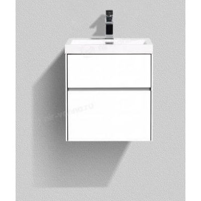 Тумба с раковиной BelBagno Stile Moderno Pietra Mini 50 с асимметричными ящиками Bianco Lucido Тумба с раковиной BelBagno Stile Moderno Pietra Mini 50 с асимметричными ящиками Bianco Lucido