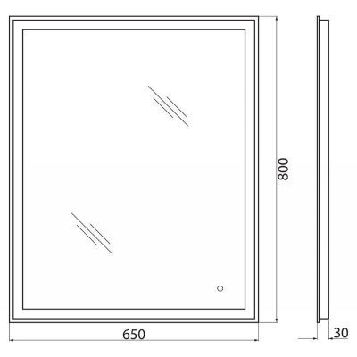 Зеркало BelBagno Stile Moderno SPC-GRT-650-800-LED-TCH 65*80 с Led подсветкой и сенсорным выключателем Зеркало BelBagno Stile Moderno SPC-GRT-650-800-LED-TCH 65*80 с Led подсветкой и сенсорным выключателем