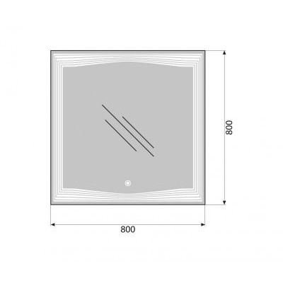 Зеркало BelBagno Stile Moderno SPC-LNS-800-800-LED-TCH 80*80 с Led подсветкой и сенсорным выключатеелм Зеркало BelBagno Stile Moderno SPC-LNS-800-800-LED-TCH 80*80 с Led подсветкой и сенсорным выключатеелм