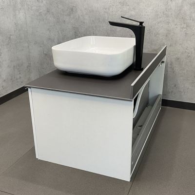 Комплект мебели Comforty Милан 90 белый глянец с антрацитовой столешницей (раковина Comforty T-Y9378) Комплект мебели Comforty Милан 90 белый глянец с антрацитовой столешницей (раковина Comforty T-Y9378)