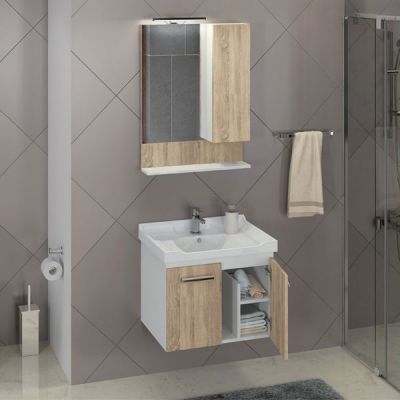 Тумба с раковиной Comforty Рига 60 дуб сонома (раковина Comforty 9335-60) Тумба с раковиной Comforty Рига 60 дуб сонома (раковина Comforty 9335-60)