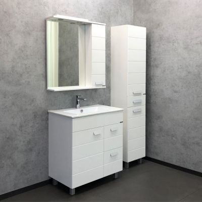 Тумба с раковиной Comforty Модена М 75 белый матовый (раковина Quadro 75) Тумба с раковиной Comforty Модена М 75 белый матовый (раковина Quadro 75)