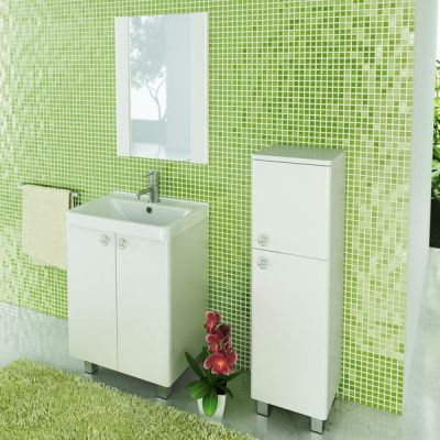 Комплект мебели Comforty Флоренция 60 белый глянец (раковиной Comforty 603) Комплект мебели Comforty Флоренция 60 белый глянец (раковиной Comforty 603)