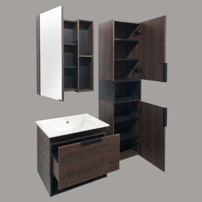 Комплект мебели Comforty Франкфурт 60 дуб шоколадно-коричневый (раковина Comforty 60E) Комплект мебели Comforty Франкфурт 60 дуб шоколадно-коричневый (раковина Comforty 60E)
