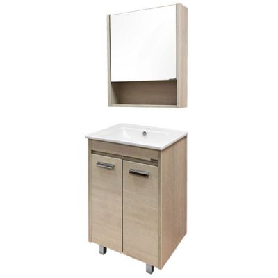 Комплект мебели Comforty Марио 60 сосна лоредо (раковина Quadro 60) Комплект мебели Comforty Марио 60 сосна лоредо (раковина Quadro 60)