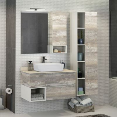 Тумба с раковиной Comforty Прага 90 дуб бежевый с бежевой столешницей (раковина Comforty T-Y9378) Тумба с раковиной Comforty Прага 90 дуб бежевый с бежевой столешницей (раковина Comforty T-Y9378)