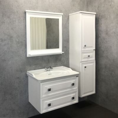 Тумба с раковиной Comforty Феррара 80 белый глянец (раковина Comforty 50180) Тумба с раковиной Comforty Феррара 80 белый глянец (раковина Comforty 50180)