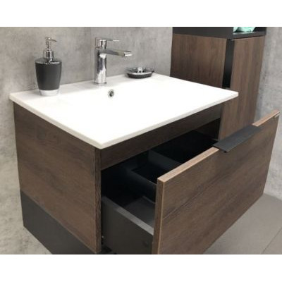 Комплект мебели Comforty Франкфурт 60 дуб шоколадно-коричневый (раковина Comforty 60E) Комплект мебели Comforty Франкфурт 60 дуб шоколадно-коричневый (раковина Comforty 60E)
