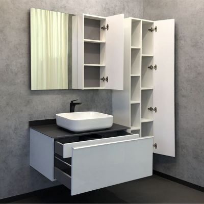 Комплект мебели Comforty Милан 90 белый глянец с антрацитовой столешницей (раковина Comforty T-Y9378) Комплект мебели Comforty Милан 90 белый глянец с антрацитовой столешницей (раковина Comforty T-Y9378)