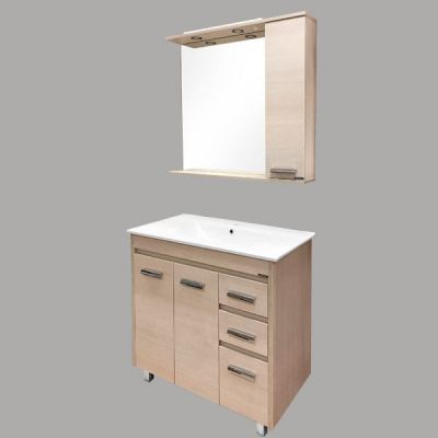 Тумба с раковиной Comforty Марио 90 сосна лоредо (раковина Quadro 90) Тумба с раковиной Comforty Марио 90 сосна лоредо (раковина Quadro 90)