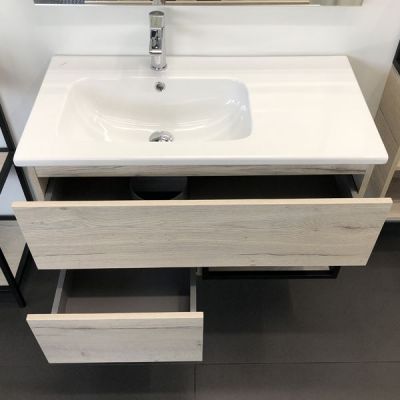 Тумба с раковиной Comforty Мальме 90 дуб дымчатый (раковина Comforty 9090EL) Тумба с раковиной Comforty Мальме 90 дуб дымчатый (раковина Comforty 9090EL)