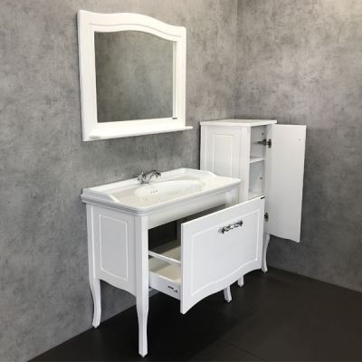 Комплект мебели Comforty Павия 100 белый глянец (раковина Comforty 50110) Комплект мебели Comforty Павия 100 белый глянец (раковина Comforty 50110)