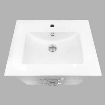 Комплект мебели Comforty Лаура 60-2 белый глянец (раковина Quadro 60) Комплект мебели Comforty Лаура 60-2 белый глянец (раковина Quadro 60)