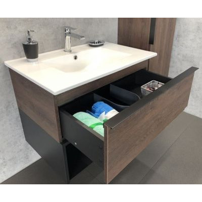 Комплект мебели Comforty Франкфурт 75 дуб шоколадно-коричневый (раковина Comforty 75E) Комплект мебели Comforty Франкфурт 75 дуб шоколадно-коричневый (раковина Comforty 75E)