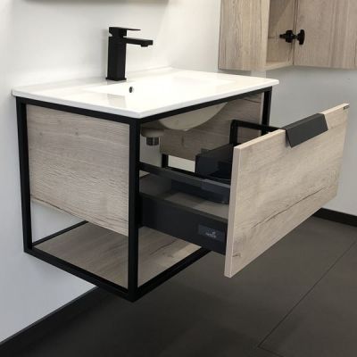 Комплект мебели Comforty Бонн 75 дуб дымчатый (раковина Comforty 75E) Комплект мебели Comforty Бонн 75 дуб дымчатый (раковина Comforty 75E)