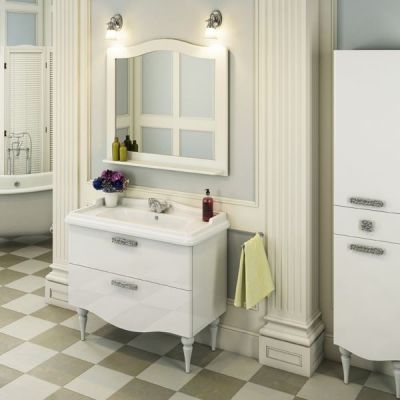 Тумба с раковиной Comforty Монако 100 белый глянец (раковина Comforty 3310) (нарушена упаковка) Тумба с раковиной Comforty Монако 100 белый глянец (раковина Comforty 3310) (нарушена упаковка)
