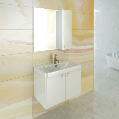 Комплект мебели Comforty Флоренция 70 белый глянец, зеркало-шкаф (раковина Comforty 703) Комплект мебели Comforty Флоренция 70 белый глянец, зеркало-шкаф (раковина Comforty 703)