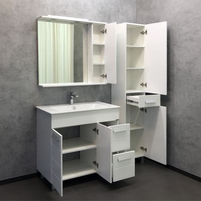 Комплект мебели Comforty Модена М 90 белый матовый (раковина Quadro 90) Комплект мебели Comforty Модена М 90 белый матовый (раковина Quadro 90)