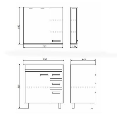 Тумба с раковиной Comforty Марио 75 дуб темный (раковина Quadro 75) Тумба с раковиной Comforty Марио 75 дуб темный (раковина Quadro 75)