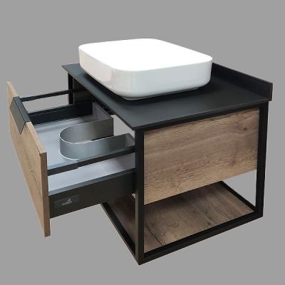 Комплект мебели Comforty Кельн 75 дуб темный с черной столешницей (раковина Comforty T-Y9378) Комплект мебели Comforty Кельн 75 дуб темный с черной столешницей (раковина Comforty T-Y9378)