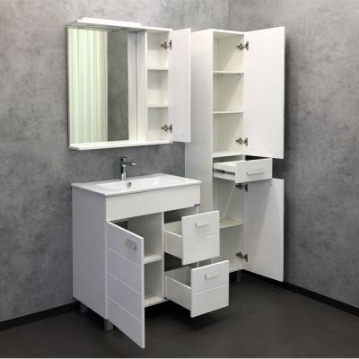Комплект мебели Comforty Модена М 75 белый матовый (раковина Quadro 75) Комплект мебели Comforty Модена М 75 белый матовый (раковина Quadro 75)